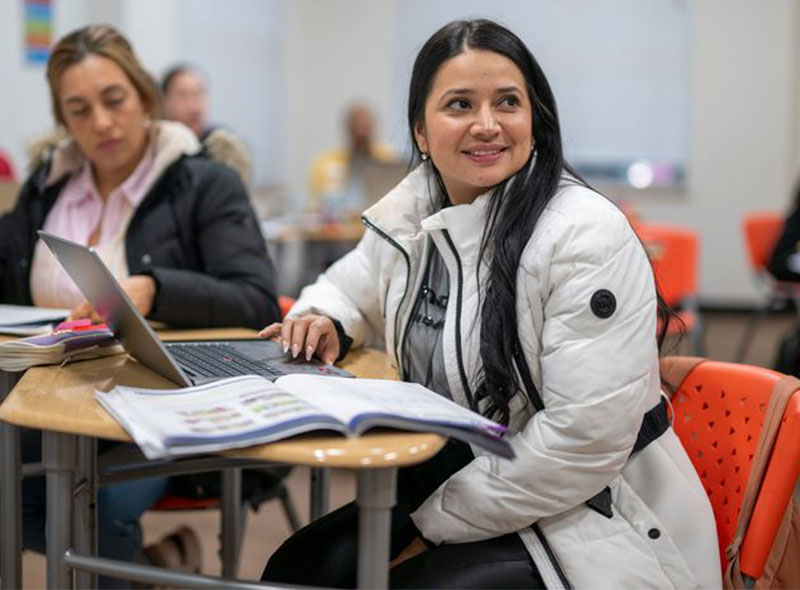 woman in classroom